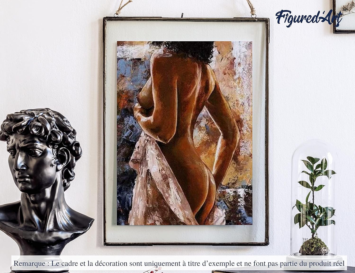 Figured'Art Paint by Numbers for Adults Pretty Curves 16"x20" - Craft Art Painting DIY Kit Rolled Canvas Without Frame