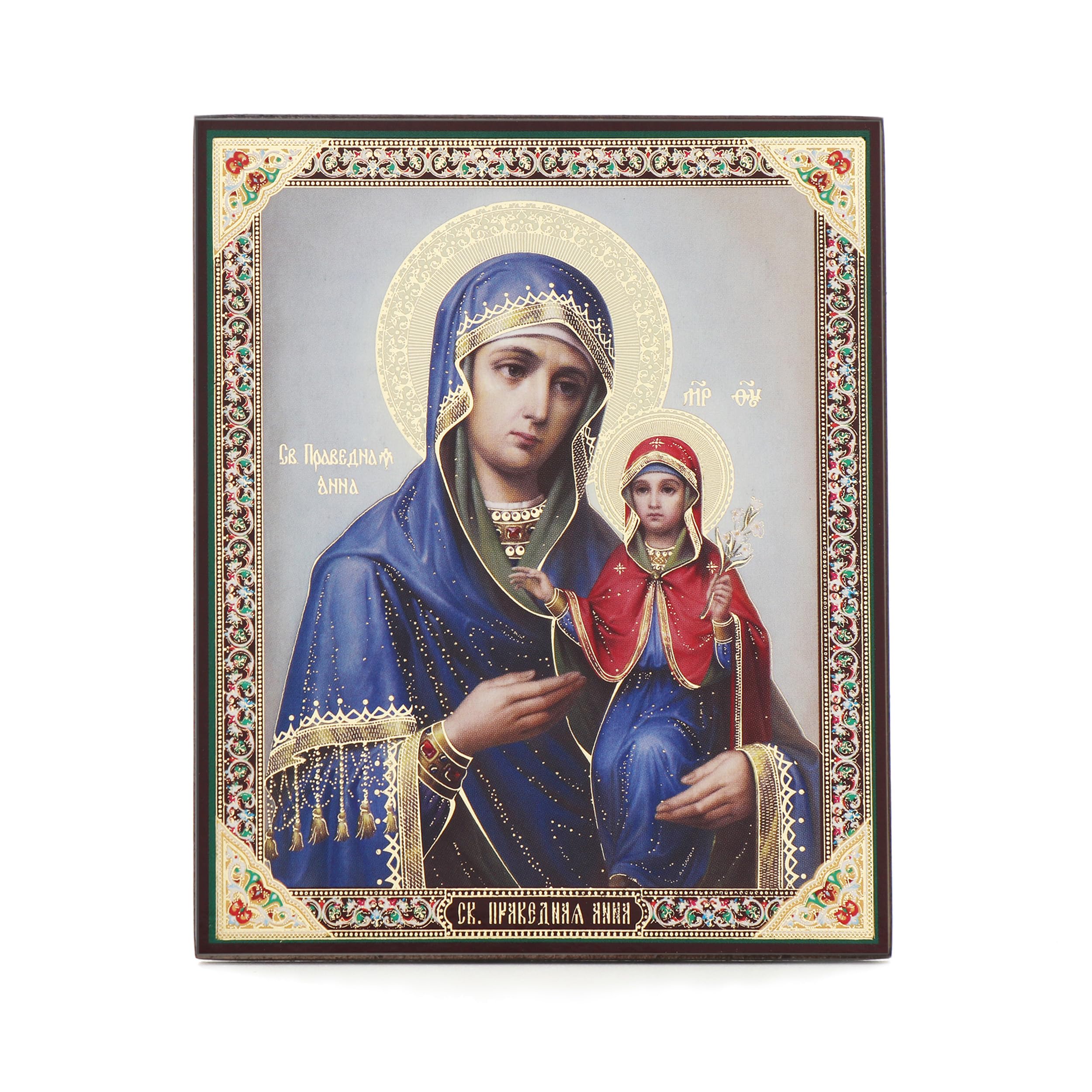 Nklaus Hl. Anna Holy Anna Wooden Icon 10X12cm Christian Orthodox, Religious 13925