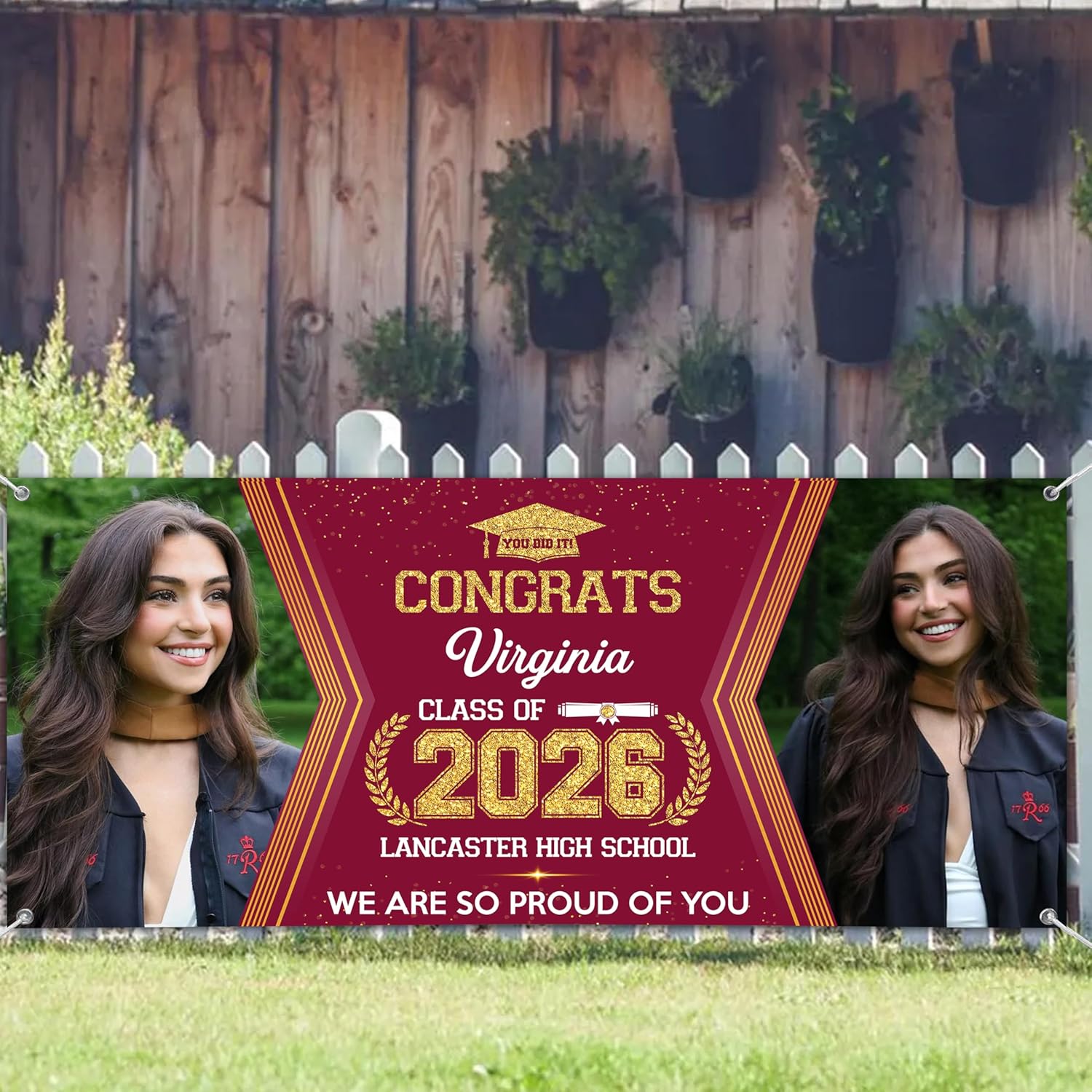 Graduation Banner Class Of 2026 Personalized, Congratulations Banners 13oz Vinyl, 3 Sizes - Outdoor Graduation Decoration 2026, High School, College Or University Grad #1