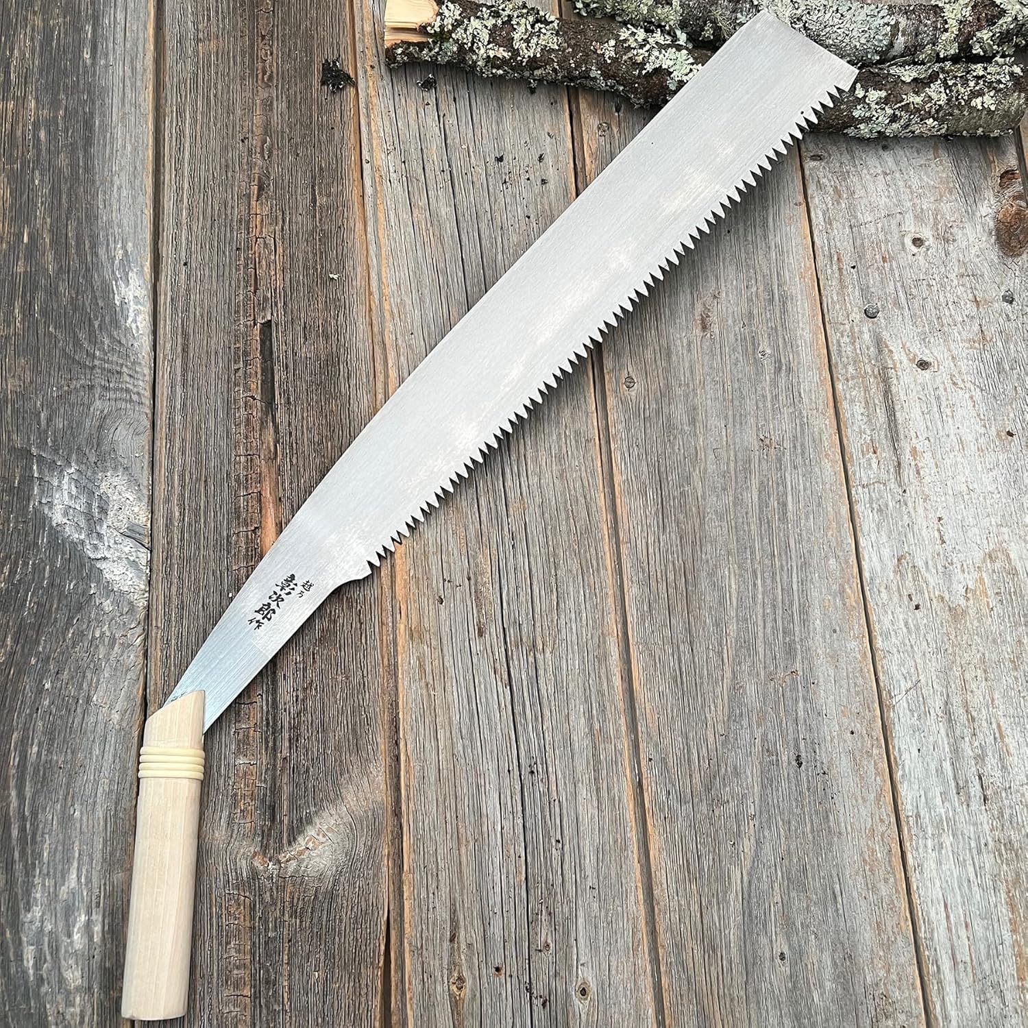 Kings County Tools Japanense Crosscut Saw | Angled Timber, Branch & Log Saw | Fast Cutting Japanese Style Teeth | Progressive Deep Tooth Pattern | Quick & Safe Wood Cutting Hand Tool | 16" Blade