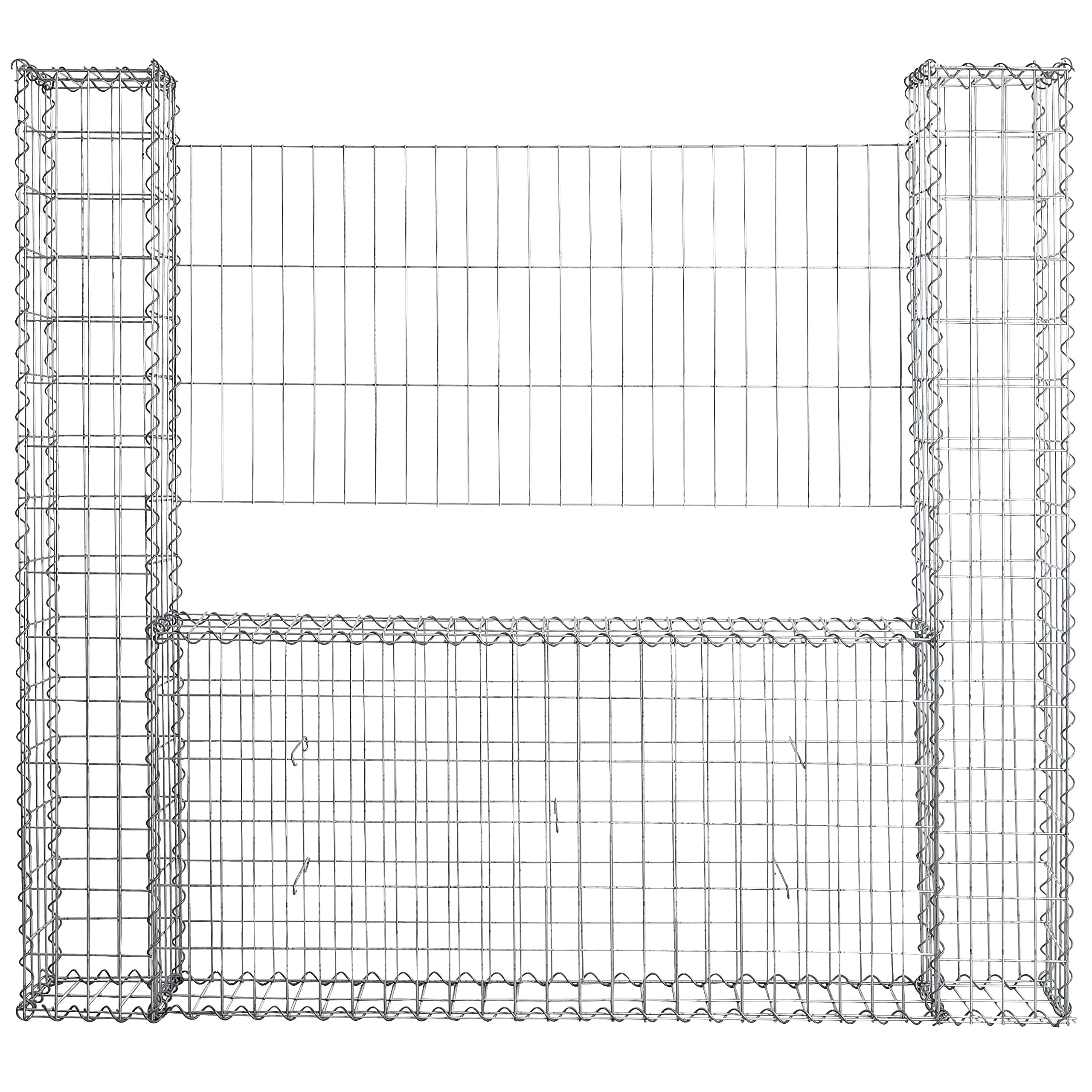 ESTEXO Gabionenwand Spiral-Steingabione Gabione Steinkorb Drahtkorb Gabionenkorb Sichtschutz Mauer (160x20x150 cm)