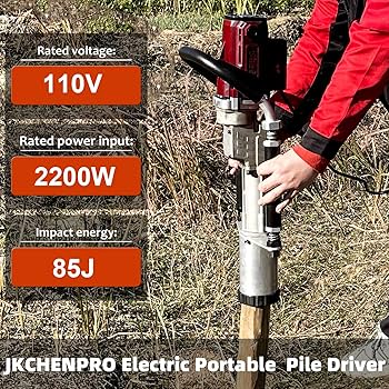 JKCHENPRO 1250W Electric Hammer, 110V Handheld Pile Driver