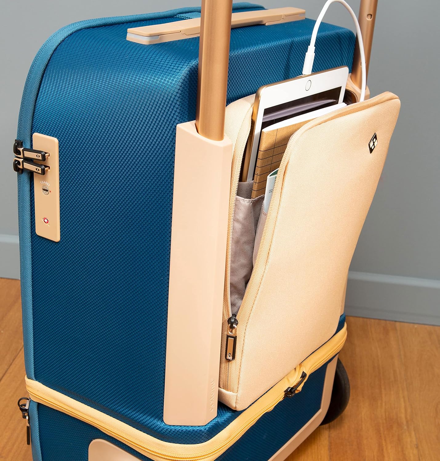 Kabuto Nomad Premium Carry-On Suitcase - Expandable Hard-Shell, Lightweight, TSA Biometric Lock, Removable Phone Charger, Extra 50% Vertical Space