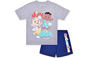 Cocomelon Official Toddler Boy Short Sleeve Tshirt and Short Set