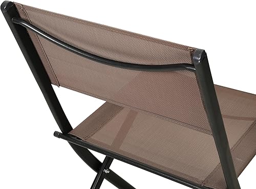 Miniatura 14 de Flash Furniture Brazos - Sillas plegables comerciales para interiores y exteriores, respaldosasientos Flex Comfort, marcos de metal, diseño plegable