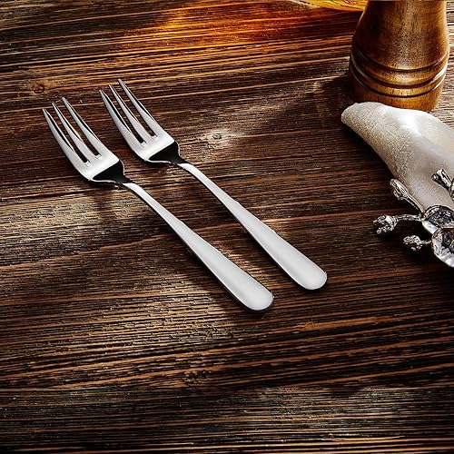 Miniatura 2 de KEAWELL Juego de 4 tenedores pequeños Louise de 6.1 pulgadas, acero inoxidable 1810, tenedores para tartas, aptos para lavavajillas