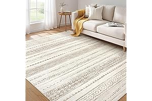 Plush Boho Moroccan 5x7 Area Rug for Comfort Over Carpeting