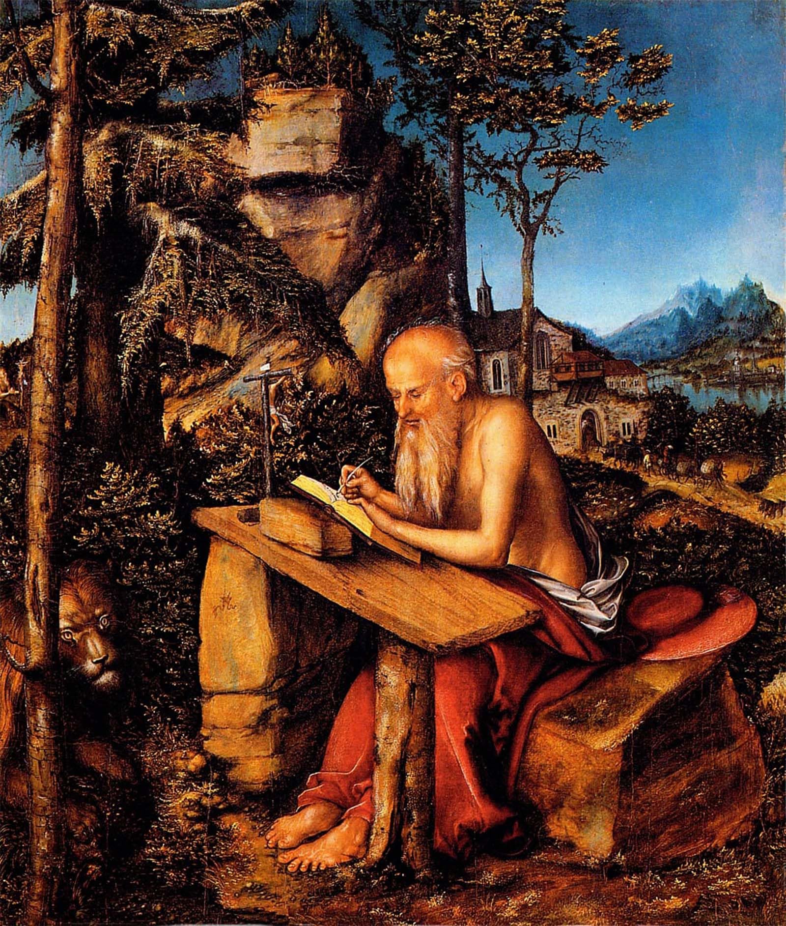 Serendipitp No Frame Aesthetic Poster Photo Wall Print Retro Picture Christ And The Samaritan By Lucas Cranach The Elder Modern Wall Artwork For Home Decor 60X90cm