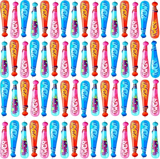Amazon.com: Sonarun 64 Pack 18 Inch Inflatable Baseball Bats Blow Up ...