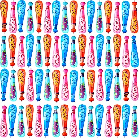Amazon.com: Sonarun 64 Pack 18 Inch Inflatable Baseball Bats Blow Up ...