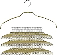 Vista 17 de Mawa Reston Lloyd Silhouette - Percha de camisa antideslizante que ahorra espacio, estilo 42 pies, paquete de 20, plateado, 20