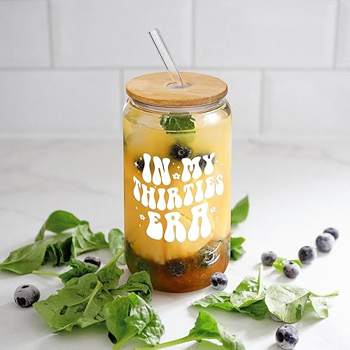 Miniatura 4 de Regalos de cumpleaños 30 para mujeres, para ella, mejor amiga, hermana, esposa - Ideas de regalo de cumpleaños de 30 años - Vaso de vidrio de la era