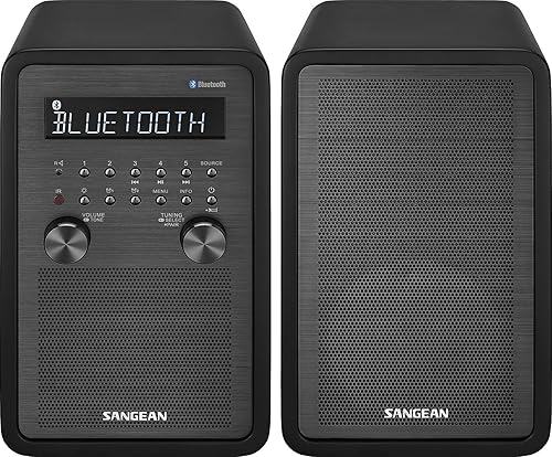 Sangean WR-50P FM-RBDSAMBluetooth Gabinete de madera Sistema receptor digital estéreo (renovado)
