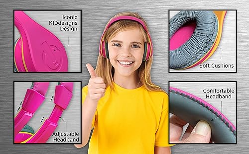 Miniatura 2 de eKids Auriculares para niños, sonido estéreo, cable Jack de 0.138 in, auriculares con cable para niños, sin enredos, control de volumen, auriculares