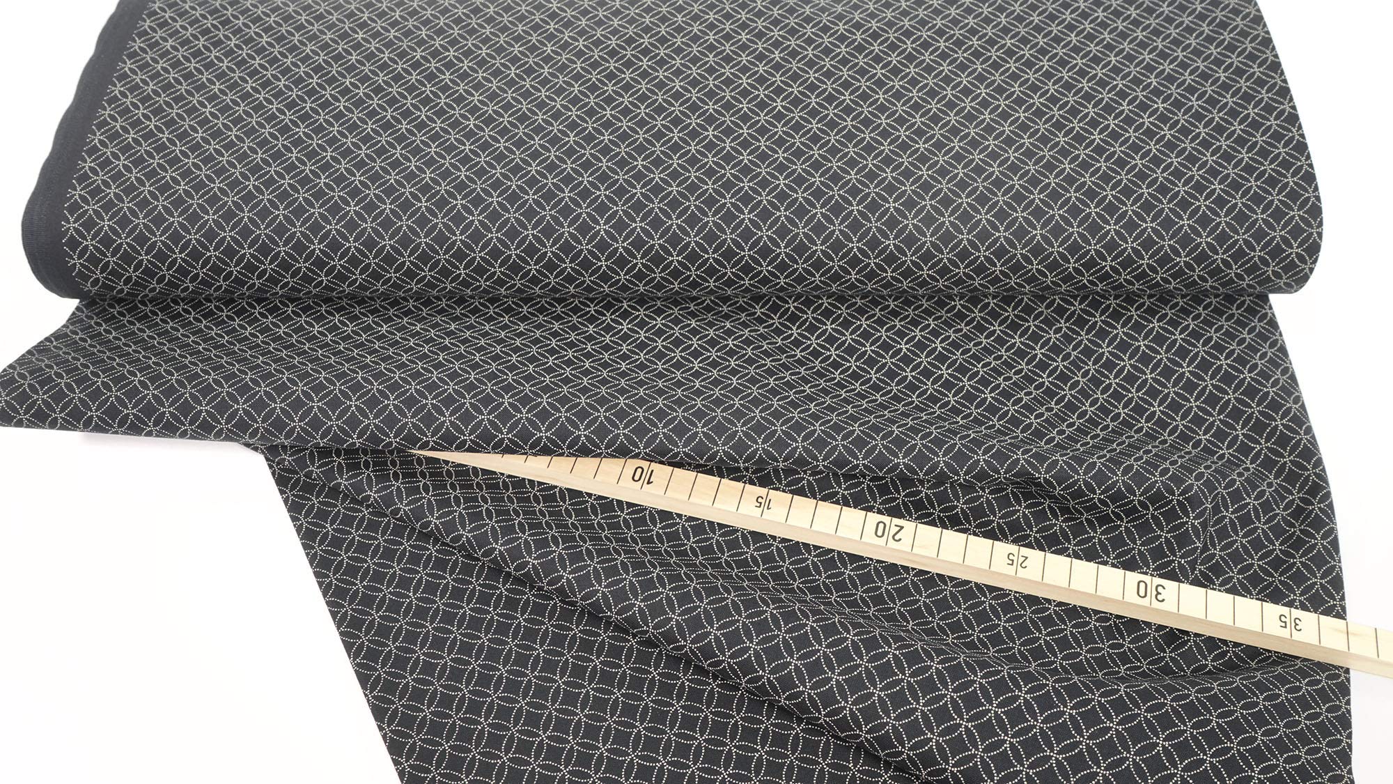 Cotton Fabric • Cosmo Textile • Japanese Blue Print • Shippo • Indigo 0.5 m