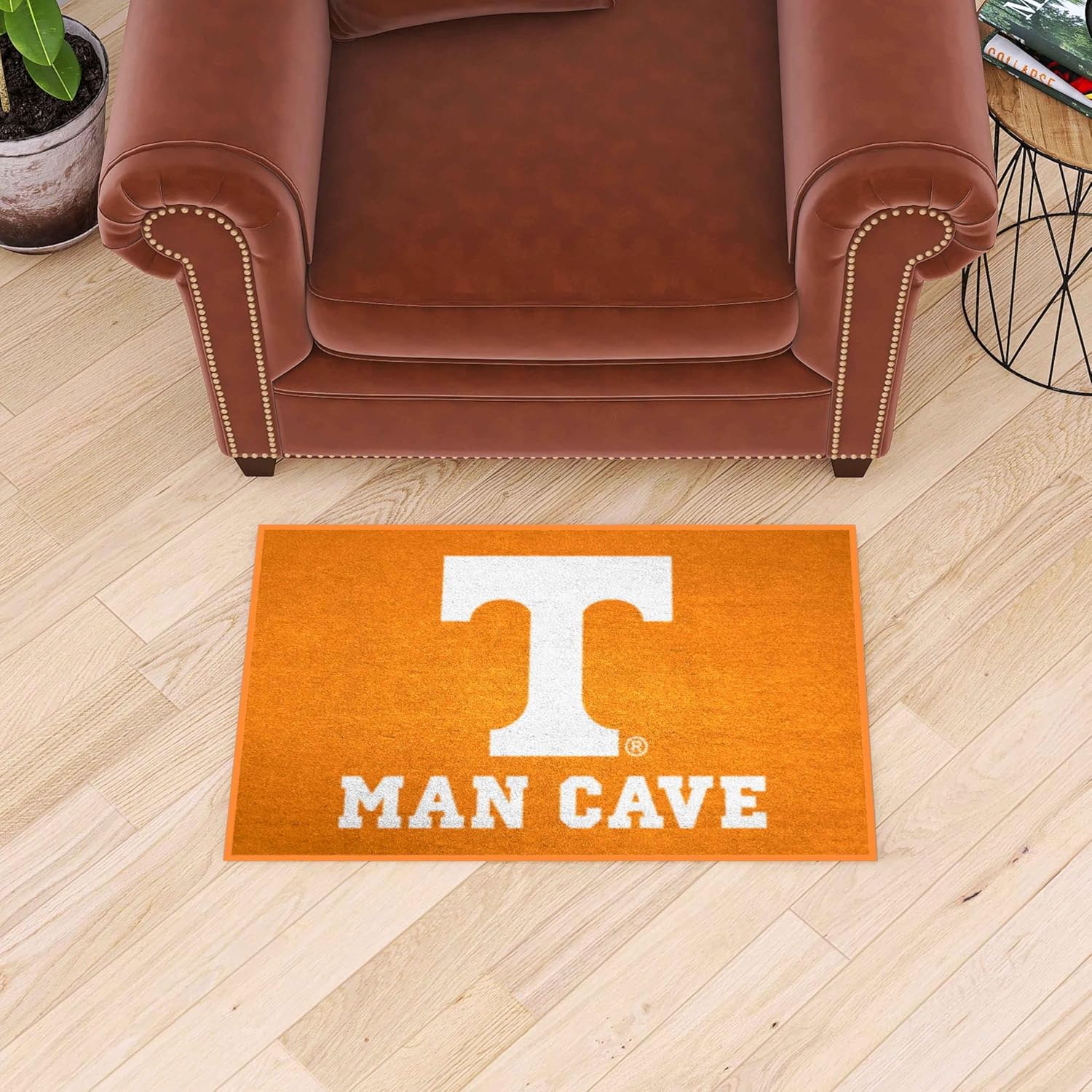 FANMATS 14696 University of Tennessee Nylon Universal Man Cave Starter Rug , 19"x30"