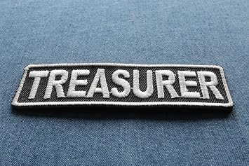 Treasurer Patch, Motorcycle Club Patches for Bikers (P3712)