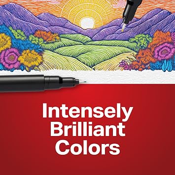 Sharpie Felt Tip Pens, Fine Point (0.4mm), Assorted Colors, 24 Count - Perfect for Journaling, Drawing, Arts & Crafts