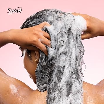 Suave Hydra Gloss Sulfate Free Shampoo and Conditioner Set with Glycolic Acid, Camellia Oil for Smooth, Glossy Shine on Dull, Dry, Color Treated Hair, 28 Fl Oz Each