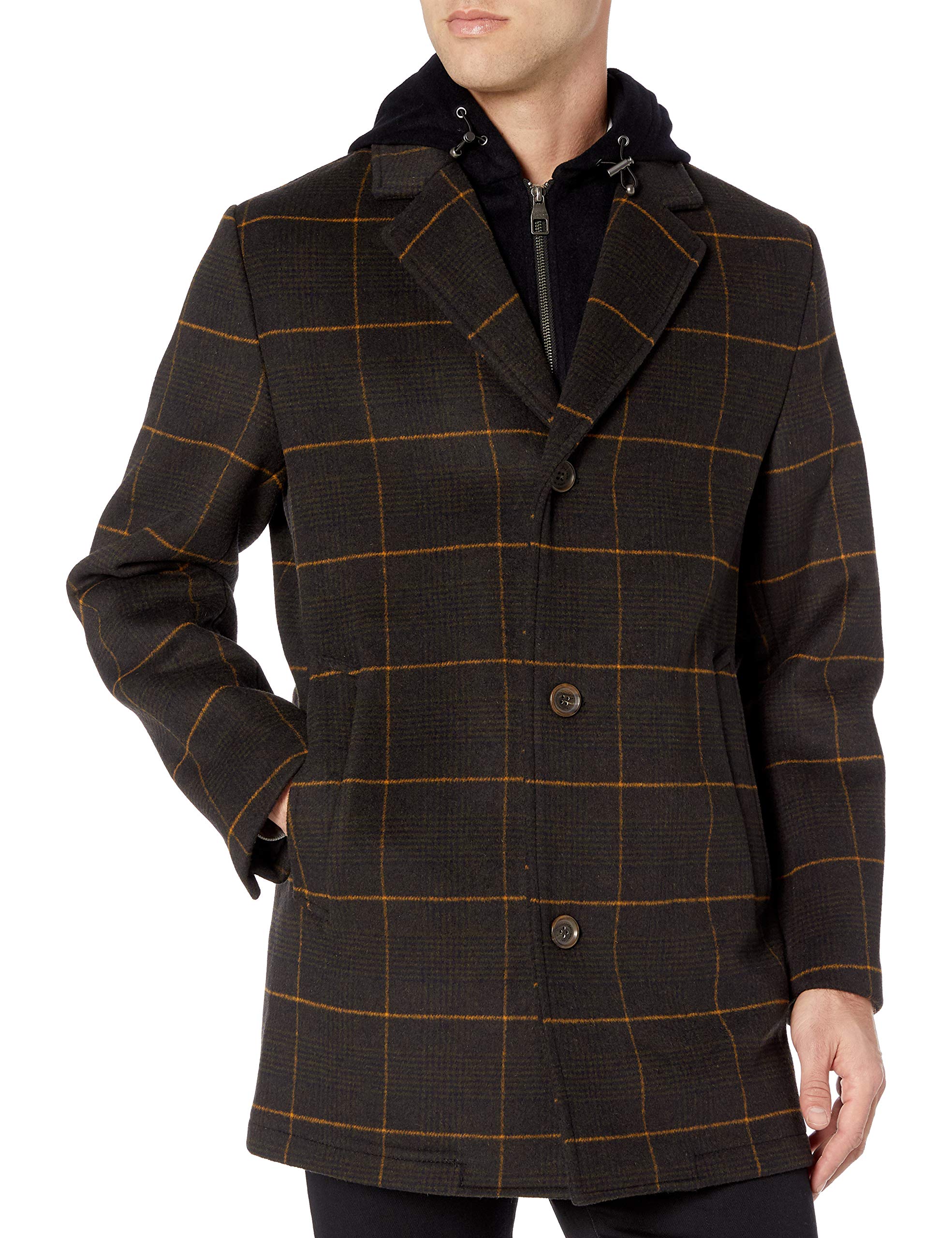 Hickey Freeman Men's Hybrid Hooded Coat