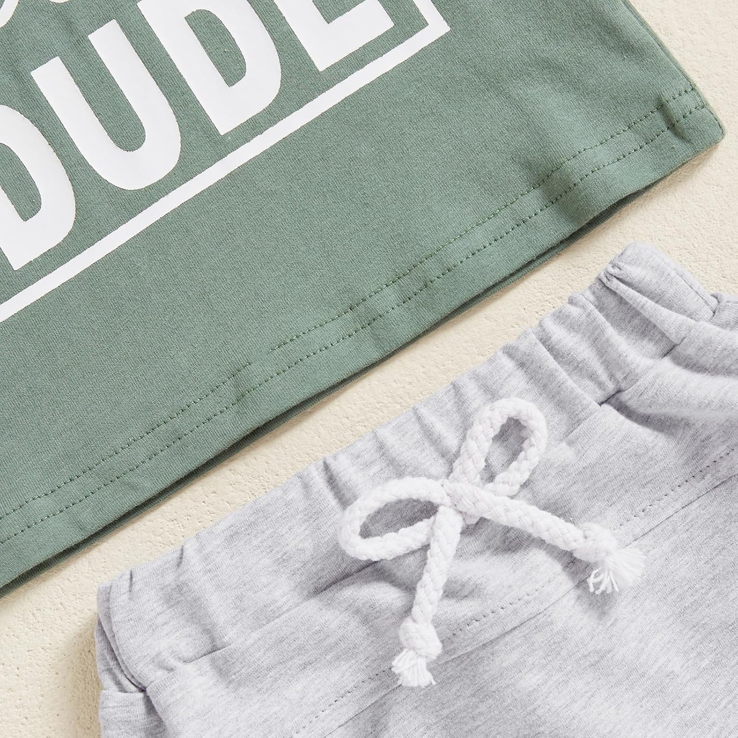 Kupretty Toddler Baby Boy Summer Clothes Letter Graphic Short Sleeve Shirt T-Shirt Tops + Casual Shorts Outfit Set - Image 6