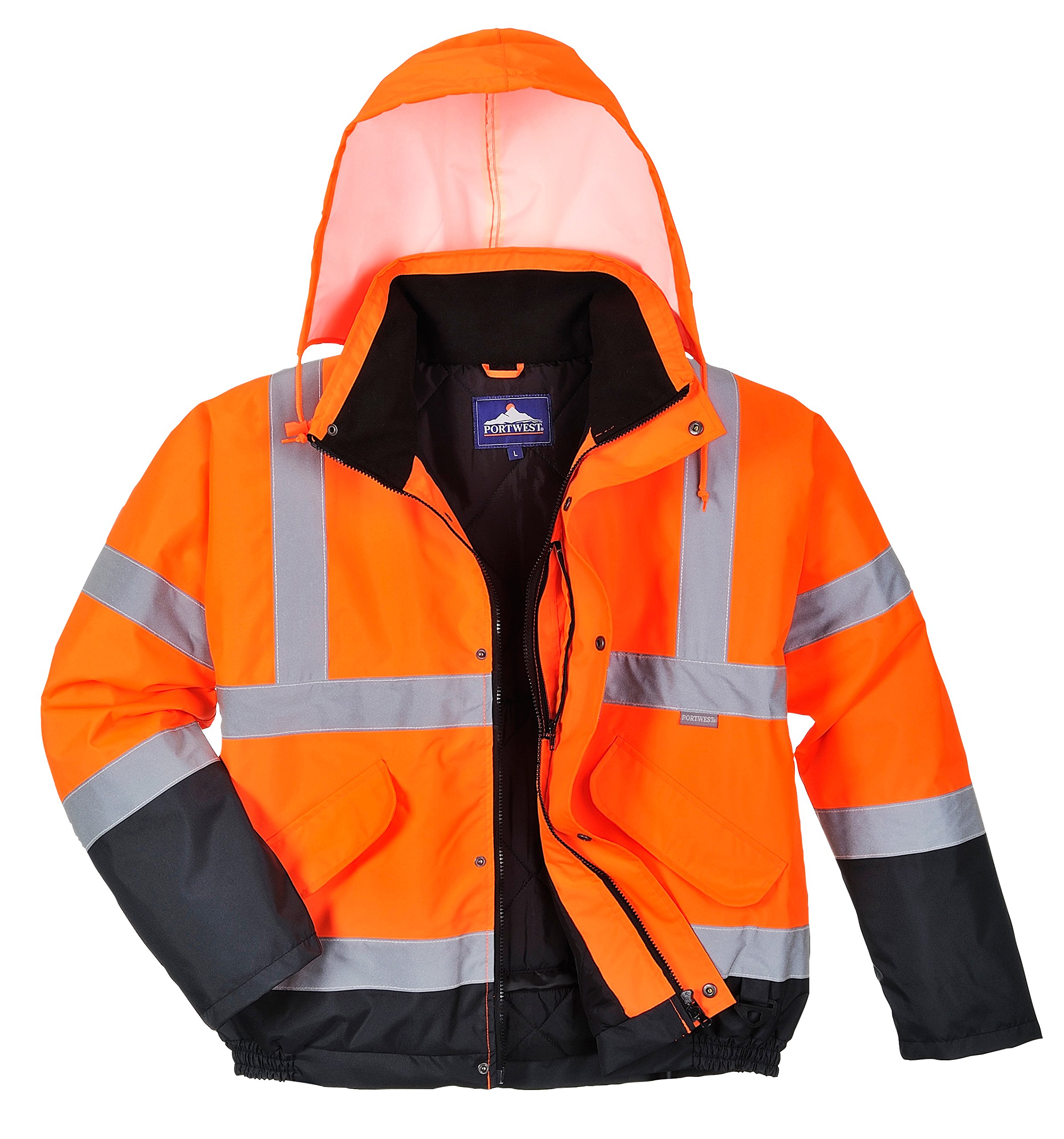 PortwestWorkwear Mens Hi-Vis 2-Tone Bomber Jacket