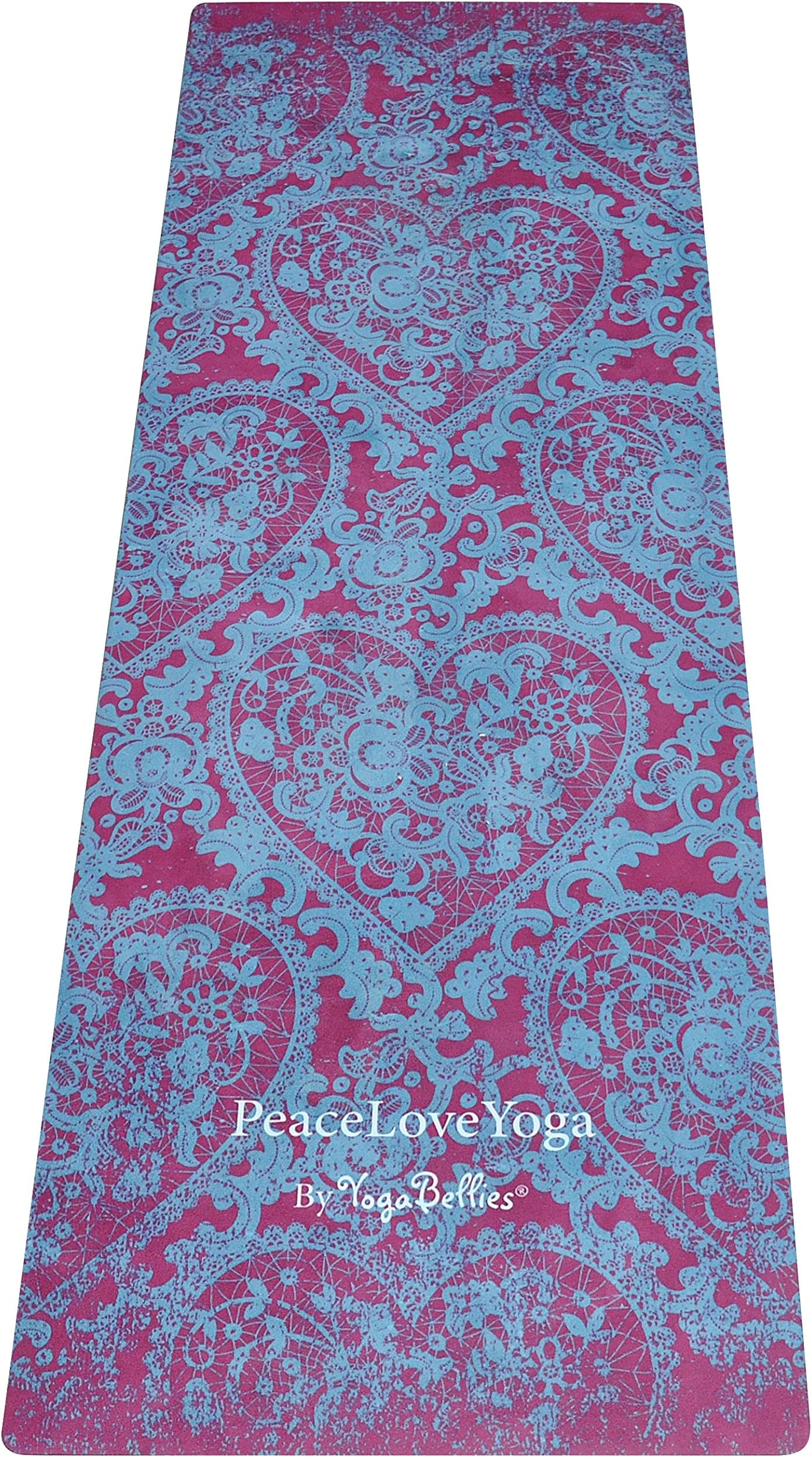 PeaceLoveYoga Mat Luxury, Women's, Natural Rubber, Pro Yoga Mat. Eco Friendly. No Mat Towel Required. Perfect for Hot Yoga, Bikram, Ashtanga, Pregnancy (Lavanya)