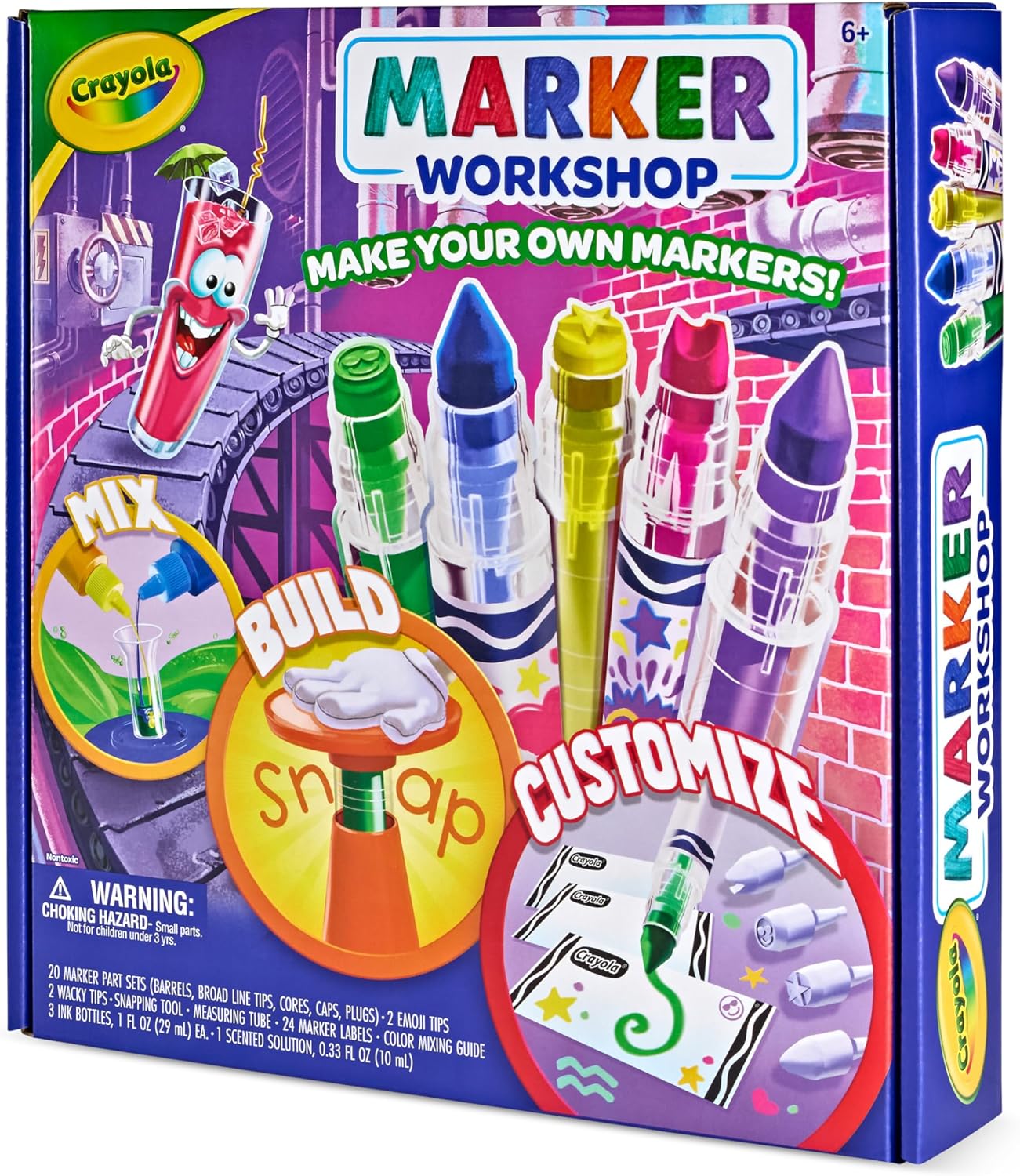 Crayola Marker Maker Kit for Kids (20 Markers), DIY Scented, Emoji, Broad & Fine Tip Markers, Arts & Crafts, Gifts for Boys & Girls, Ages 6+