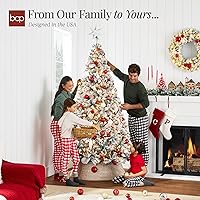 Vista 7 de Best Choice Products - Árbol de Navidad artificial, de 6 pies, iluminado previamente, con nieve, para casa, oficina, decoración de fiesta, 250 luces