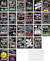 Iconikal 75 Inspirational Motivational Gratitude Postcards - 4x6 Encouragement Cards for Kindness & Appreciation