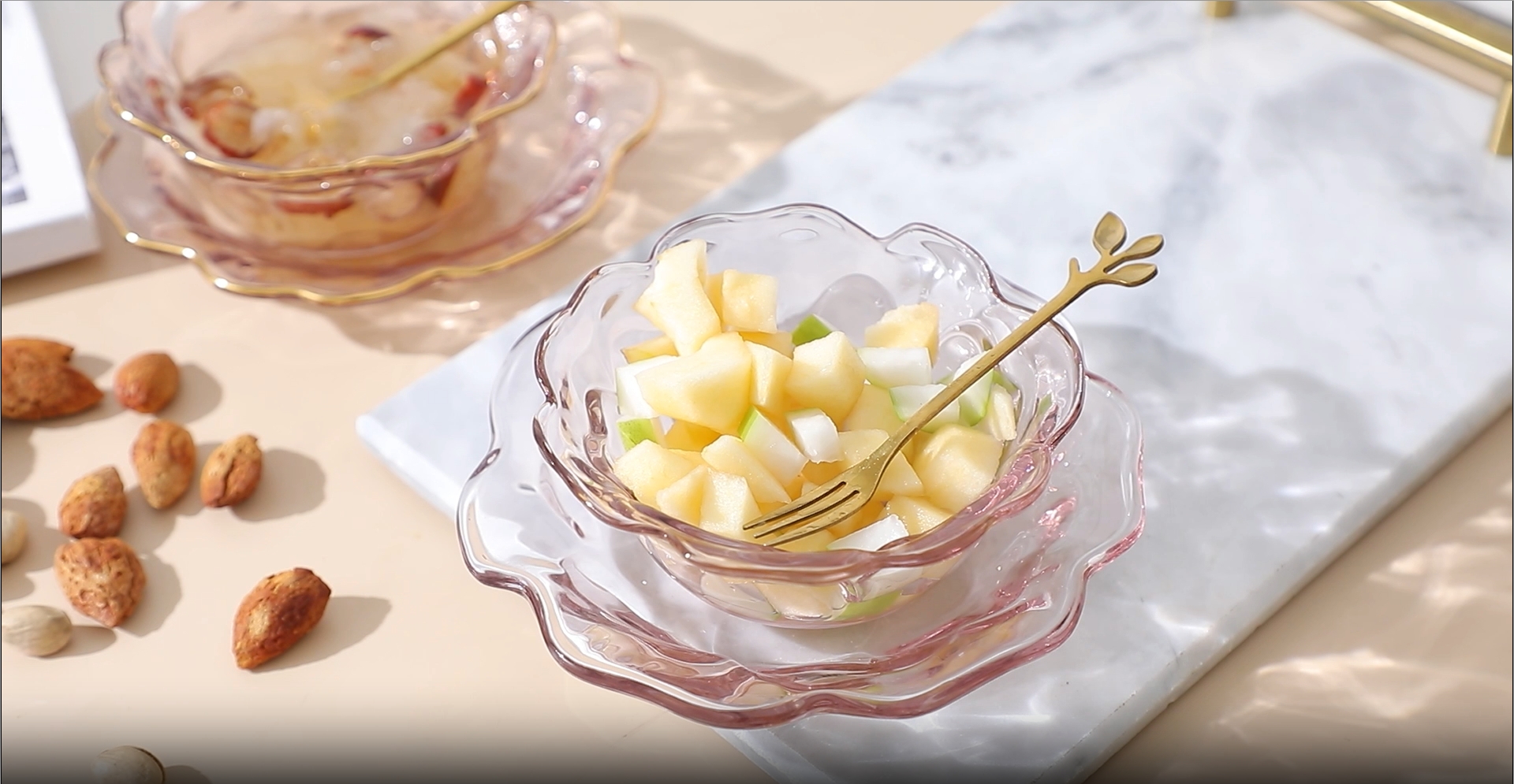 Amazon.com | EVEREST GLOBAL Crystal Glass Rose Flower Snack Plate