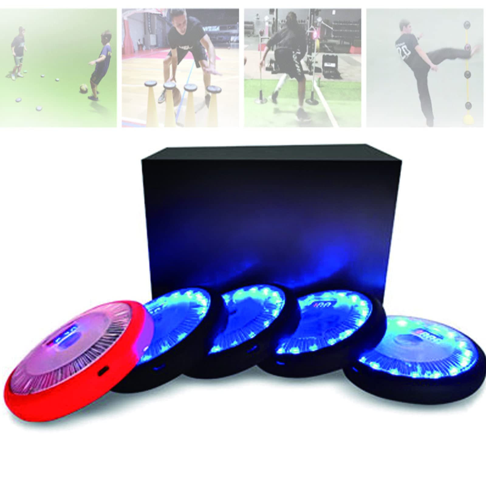 Entraînement aux lumières de réaction, entraînement à réflexe LED, entraînement portable pour sport, fitness, équipement de basket-ball, boxe Entraînement aux lumières de réaction, entraînement à réflexe LED, entraînement portable pour sport, fitness, équipement de basket-ball, boxe