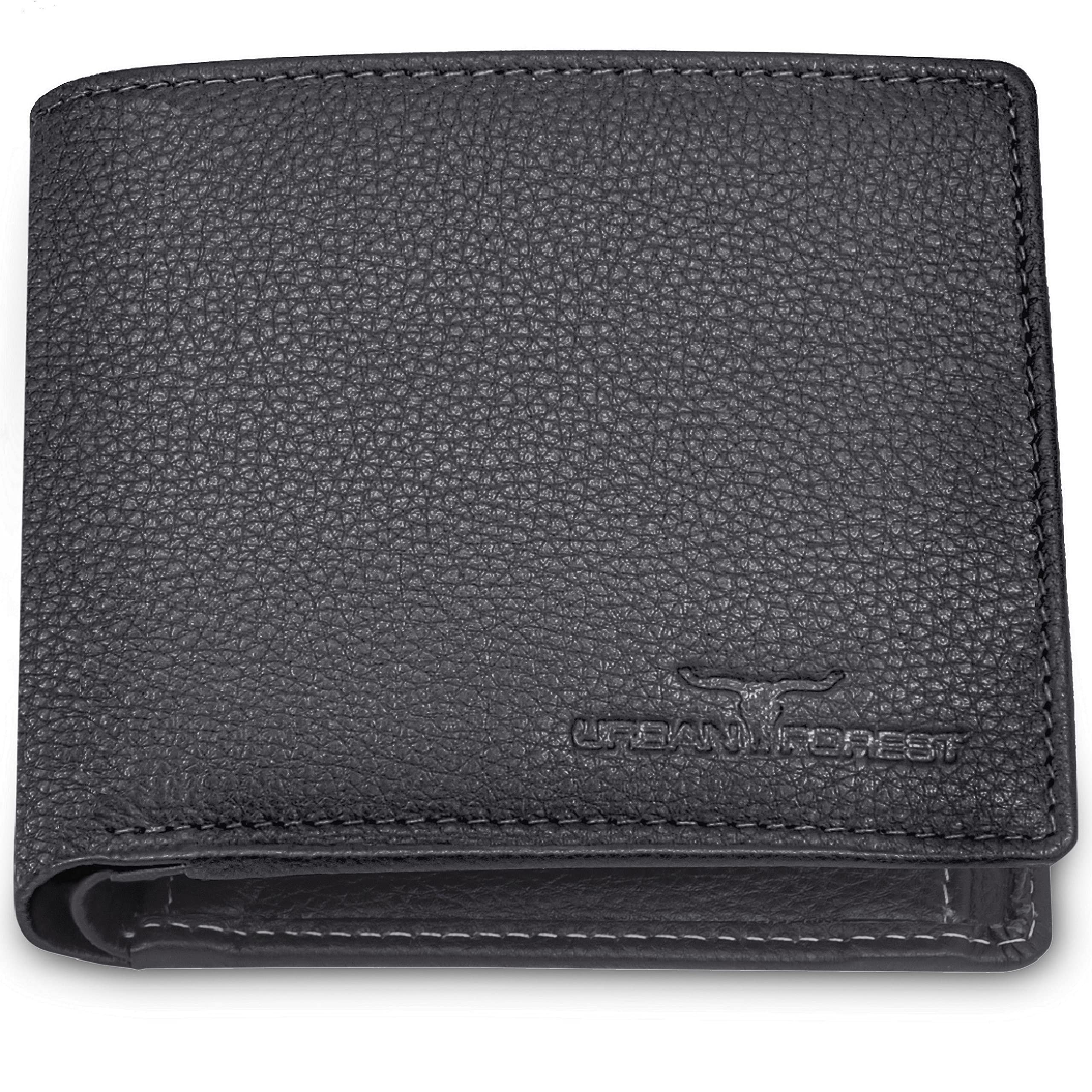 URBAN FOREST Stan Grey Minimalist Leather Wallet for Men