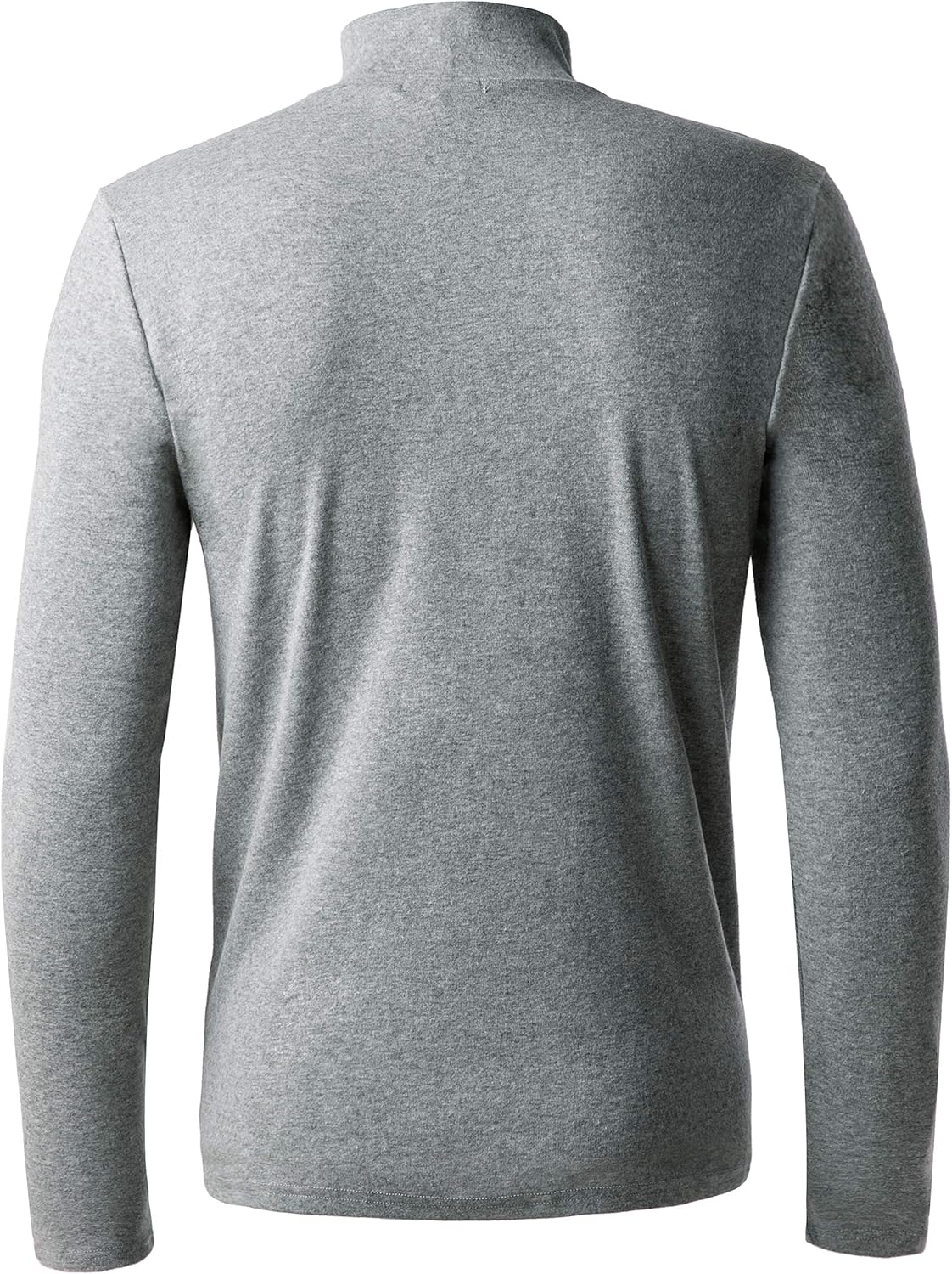 Derminpro Men's Slim Fit Long Sleeve Mock Turtleneck Knit Pullover Soft T-Shirt - Image 3
