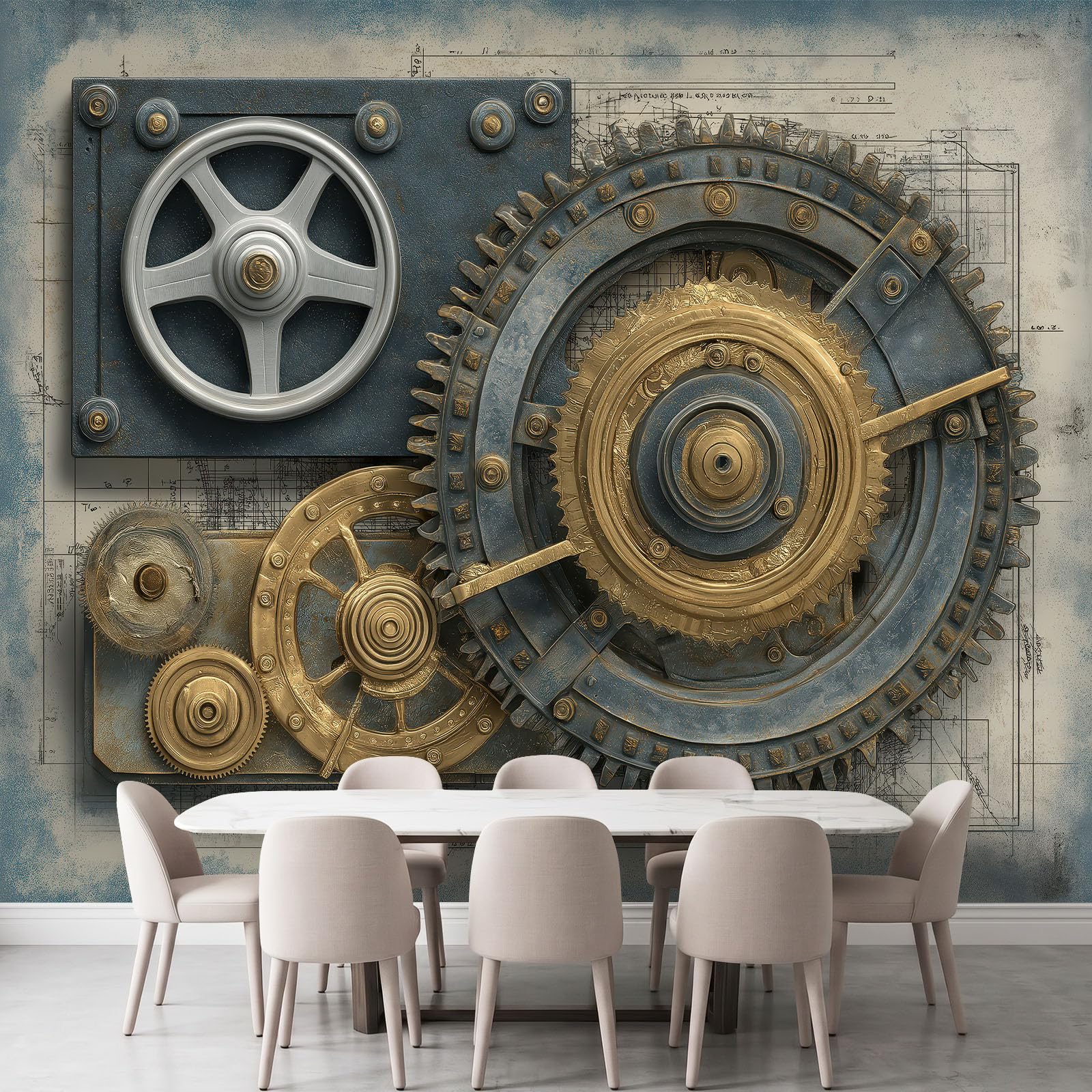 Genérico Industrial Usado Papel pintado no tejido de pared, 400 x 280 cm