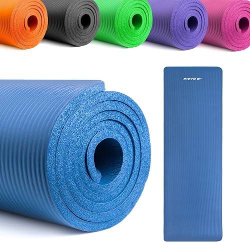 Fizyo Mata do Jogi, Gimnastyczna i Pilatesu, Antypoślizgowa Pianka NBR, Kauczuk Syntetyczny, Treningowa, Fitness, Ćwiczenia, Relaks, Wytrzymała, dla Kobiet i Mężczyzn, 183 x 61 x 1 cm