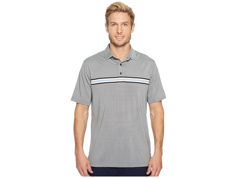 

Callaway Oxford Engineered Chest Stripe Polo (Caviar) Men's Clothing