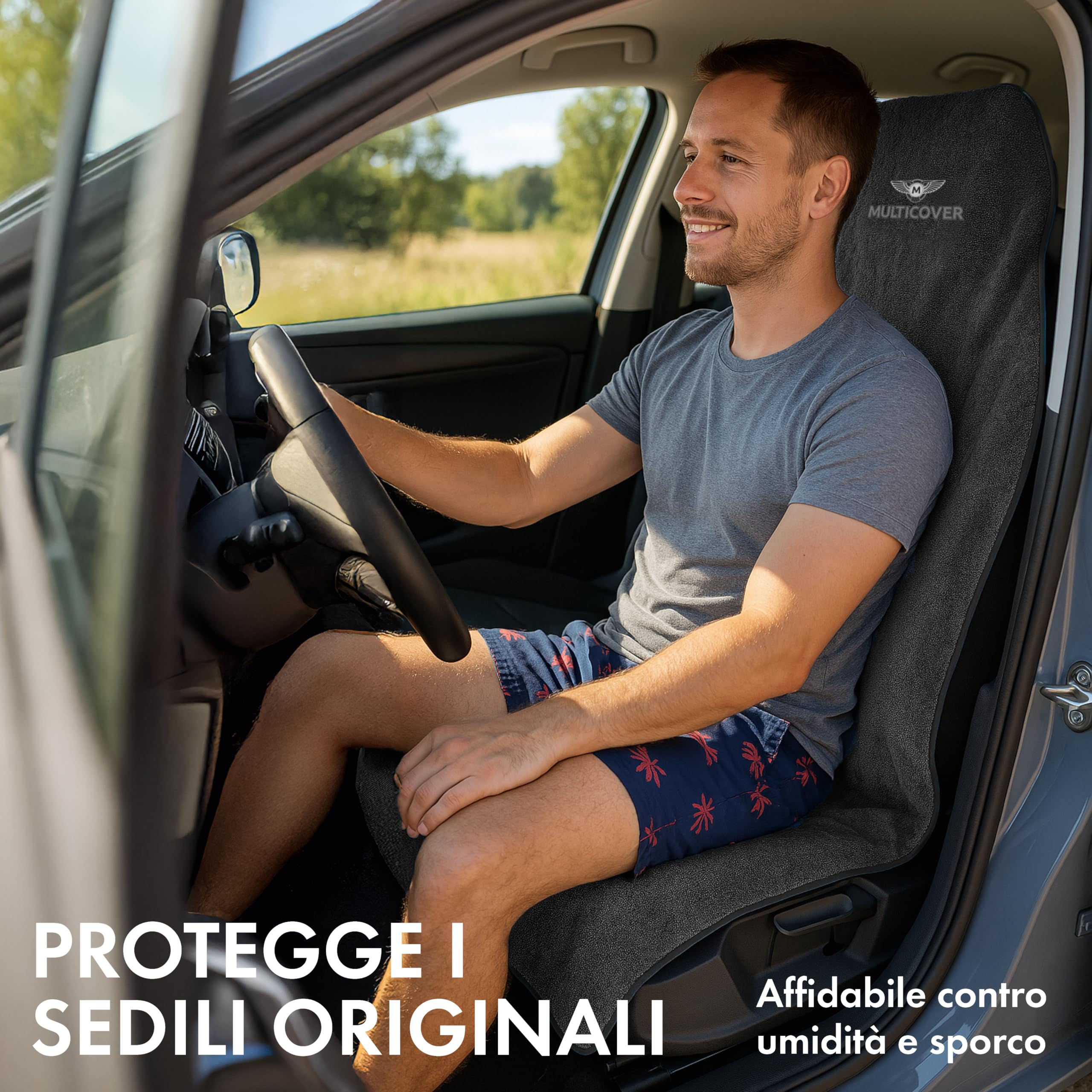 Walser coprisedile Multicover, coprisedile auto universale, coprisedile auto lavabile nero