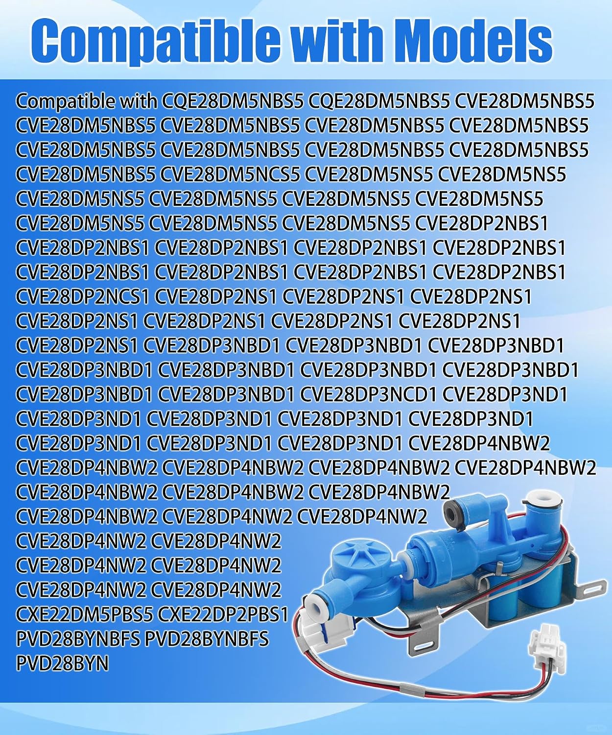 WR57X32000 Dual Water Valve with Flow Meter Compatible With GE Refrigerators Replace AP6978659，WR57X32999