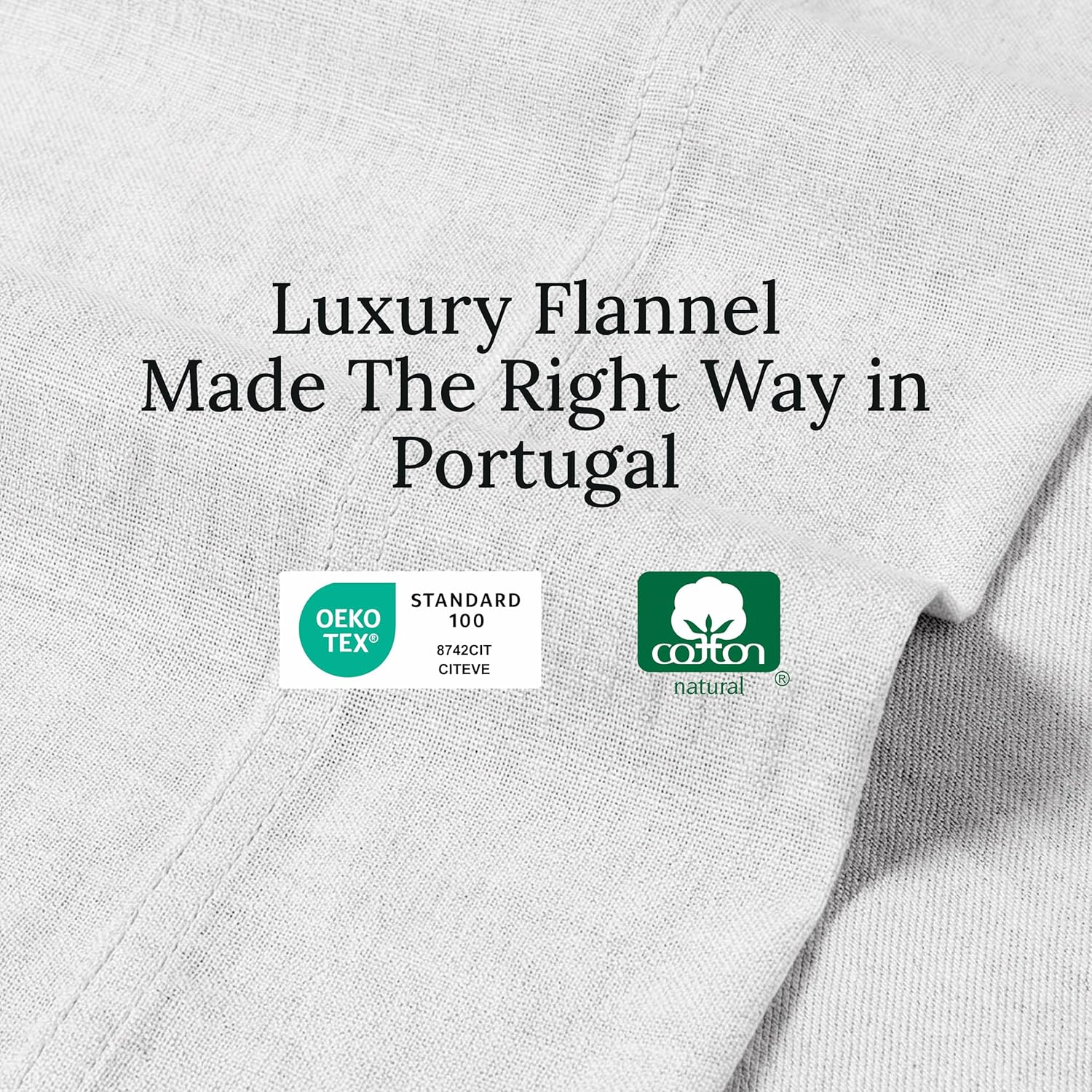 California Design Den Yarn Dyed California King Bed Sheets Set - Made in Portugal, 4-Pc 100% Cotton Flannel Sheets, Thick, Velvet Soft, Triple-Brushed, Extra Deep Pockets - Cream Stripe