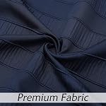 Central Park Navy Blue Shower Curtains Gathered Stripe Seersucker Puckered Ruffle Decorative Pattern for Modern Elegant Bathroom Spa Hotel with Buttonholes 70"x72", Not Waterproof