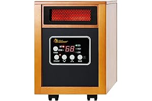 Dr Infrared Heater Portable Electric Space Heater for Indoor Use, 1500-Watt, Cherry