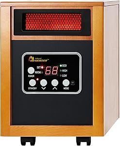 Dr Infrared Heater Portable Space Heater, Original, 1500-Watt, Cherry (Pack of 1)