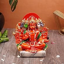 Servdharm Panchmukhi Hanuman Ji Murti | Statue for Home Decor, Gifting, Protection from Evil Eye 15.2 (Orange)