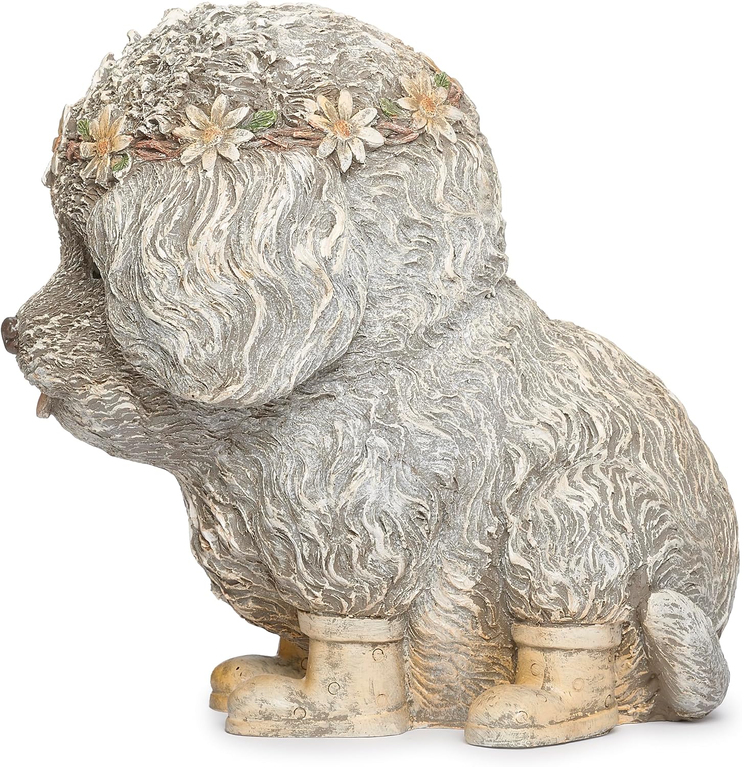 Roman Pudgy Pals Dog in Rain Boots Garden Statue 9" image 3