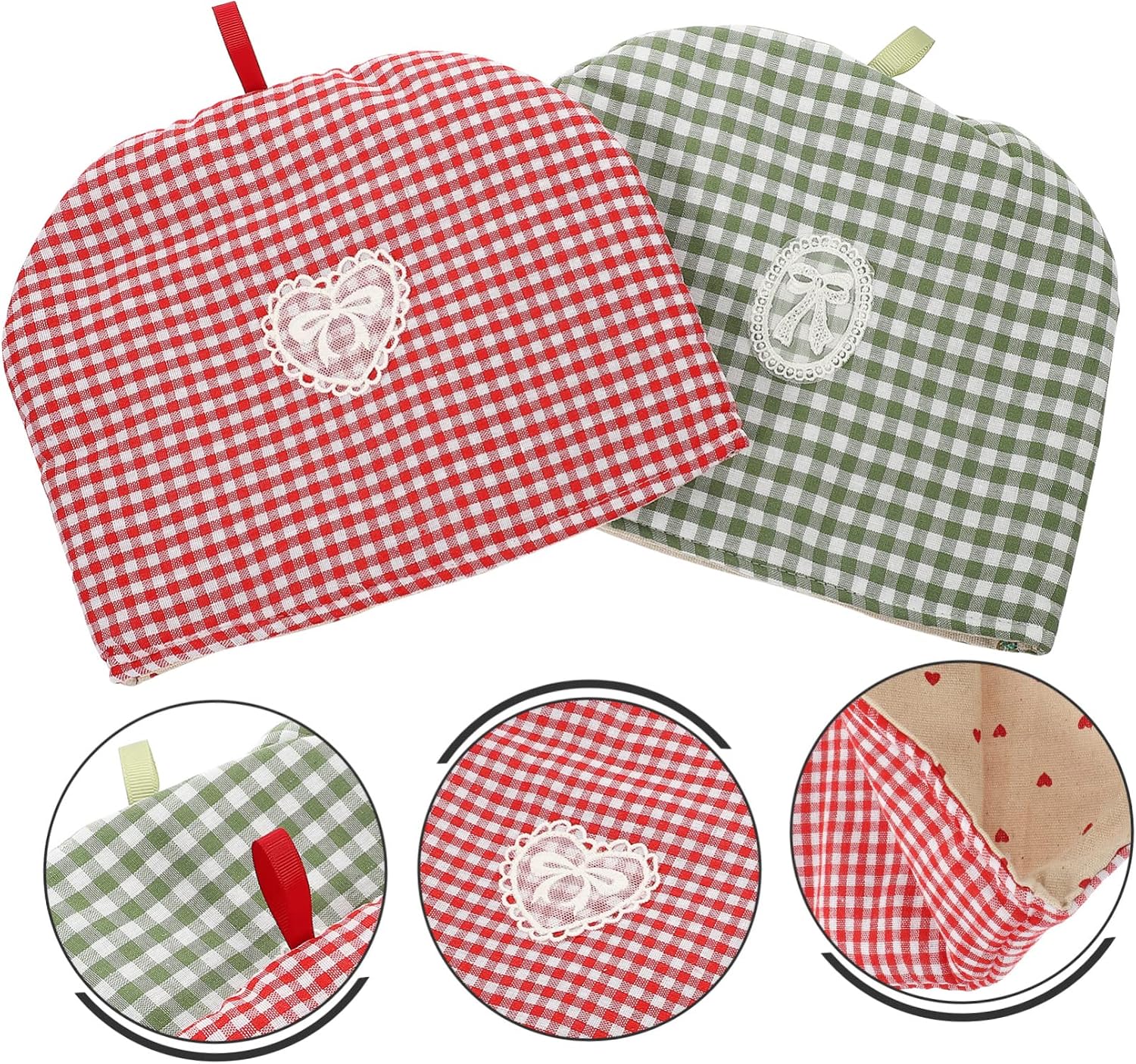 2pcs Insulated Tea Cozy Vintage Teapot Cover for Kettle Warmer Reusable Teapot Protector Stylish Printing
