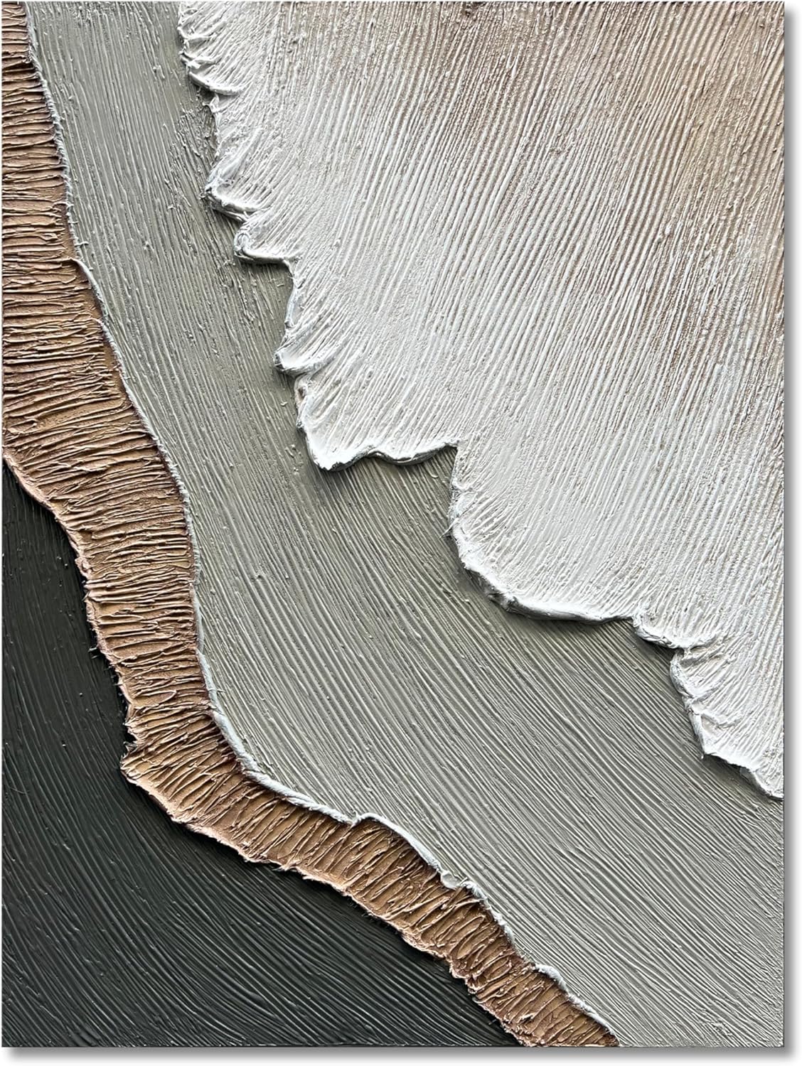 NANKAI Art Hand-Painted Beach Wave Landscape Oil Painting 40x28 Inch Abstract Wall Decorative Art