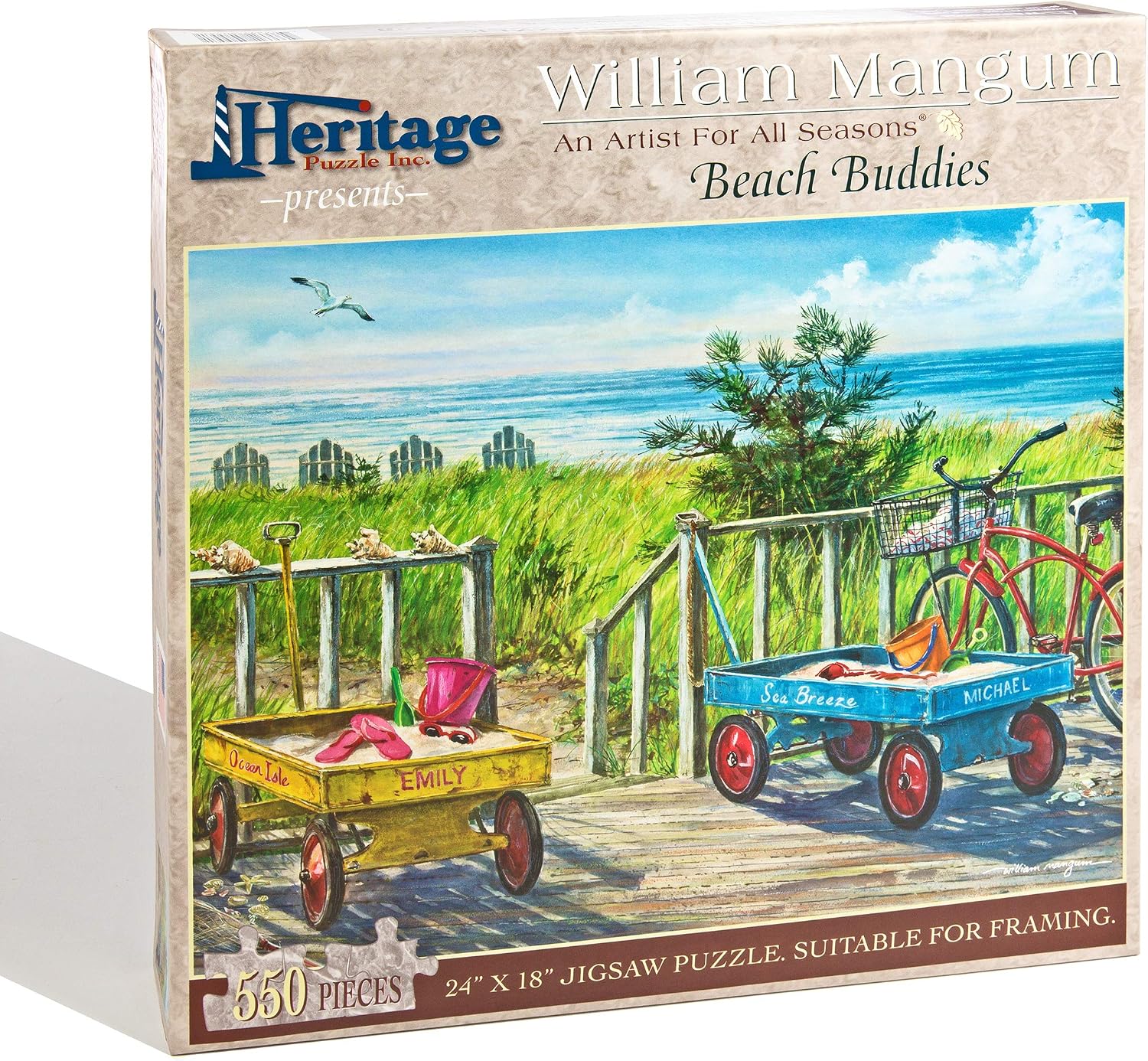 Heritage Beach Buddies Jigsaw Puzzle - 550 Pieces - Sandy Wagons