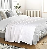 Vista 4 de Belizzi Home 100% Cotton Bed Blanket, Breathable Bed Blanket King Size, Cotton Thermal Blankets King, Perfect for Layering Any Bed for All Season