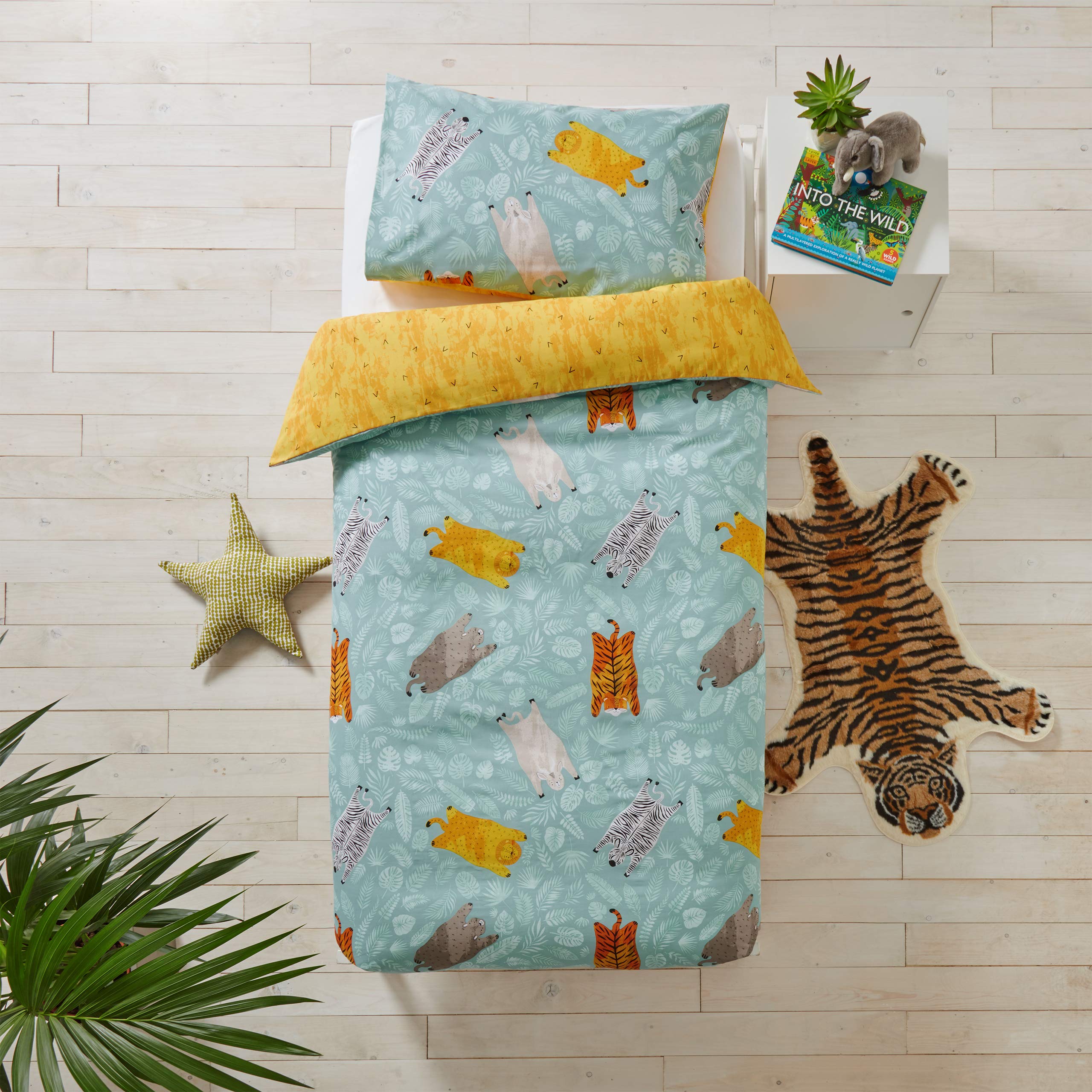 Housse de couette Peu Amis Sauvages furn. en coton teal pour créer une chambre d'enfant cocooning
